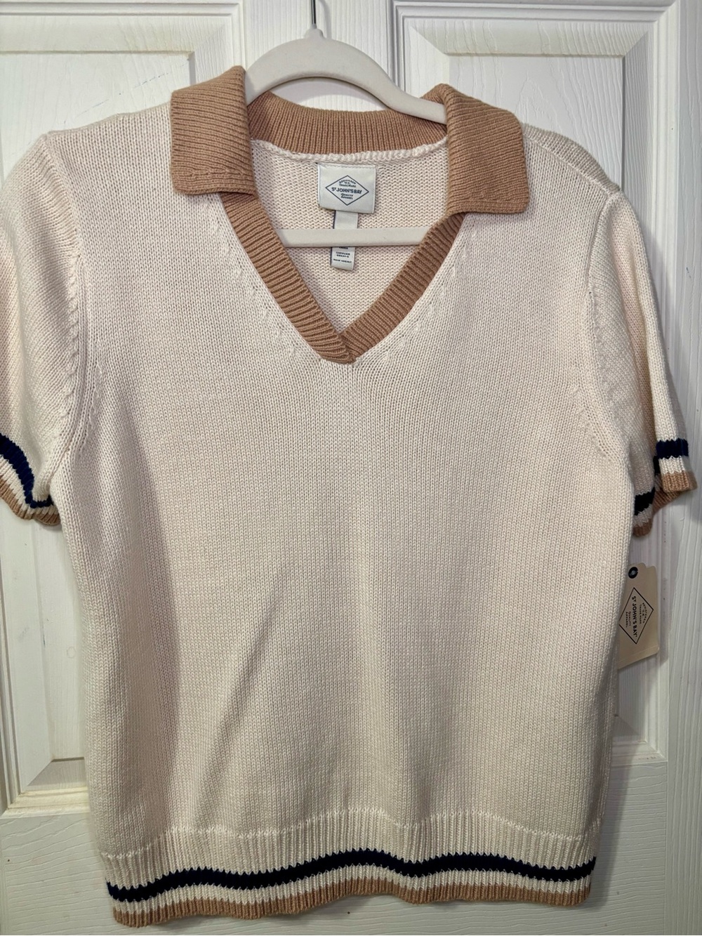 St John’s Bay Large Women’s Knit Polo Tee